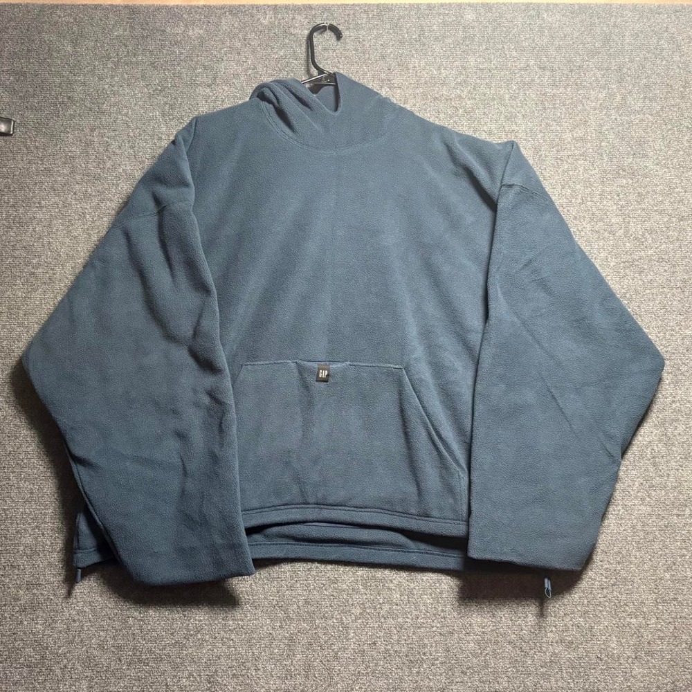 Yeezy Gap Polar Fleece Padded hoodie Dark Blue Size Medium Brand New